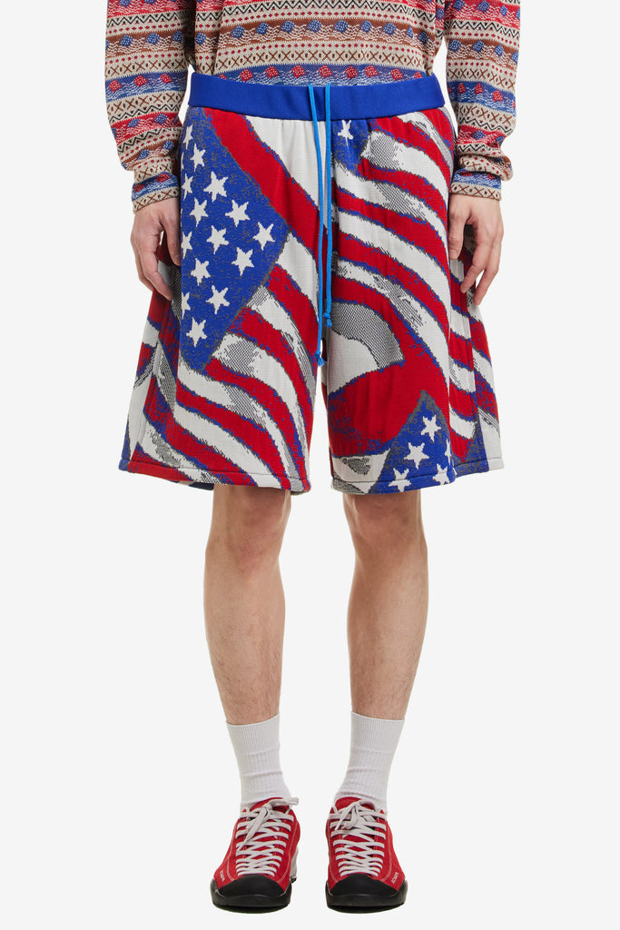 STARS AND STRIPES KNIT SHORTS - WORKSOUT WORLDWIDE