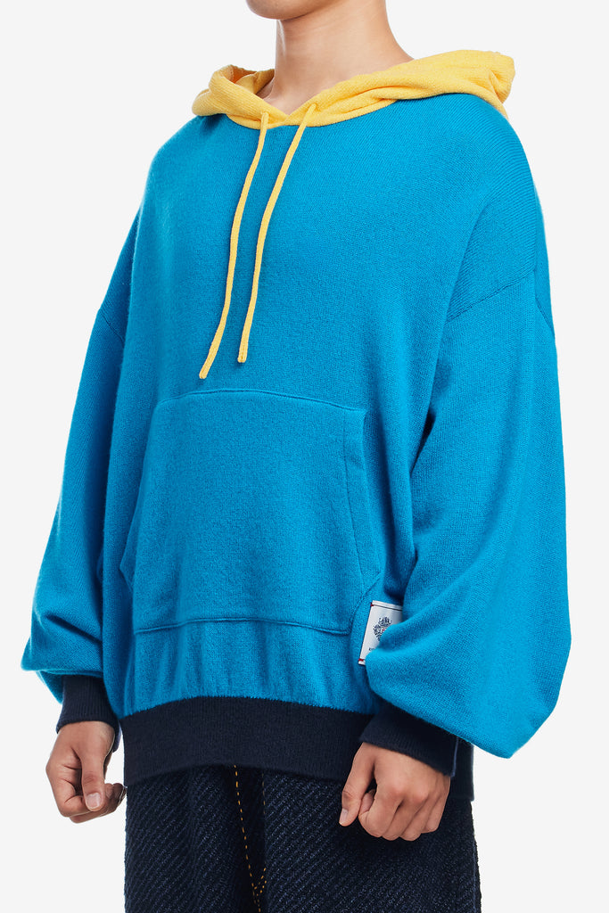 COLOR BLOCKED CASHMERE HOODIE - WORKSOUT WORLDWIDE