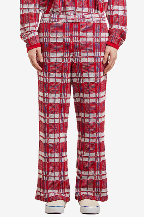 LAUNDRY CHECK BAG KNIT PANTS