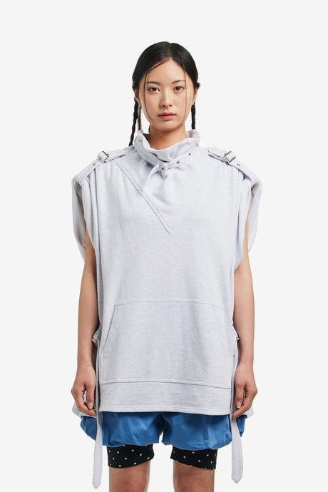 HIGH NECK JERSEY SLEEVELESS TOP