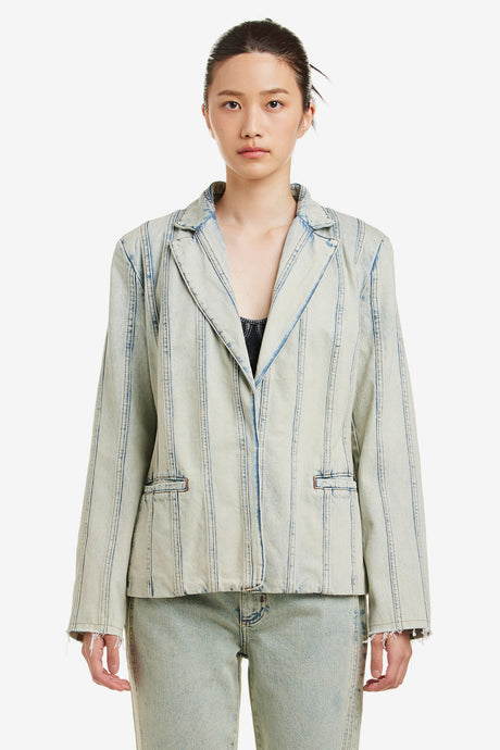 PANEL DENIM COAT