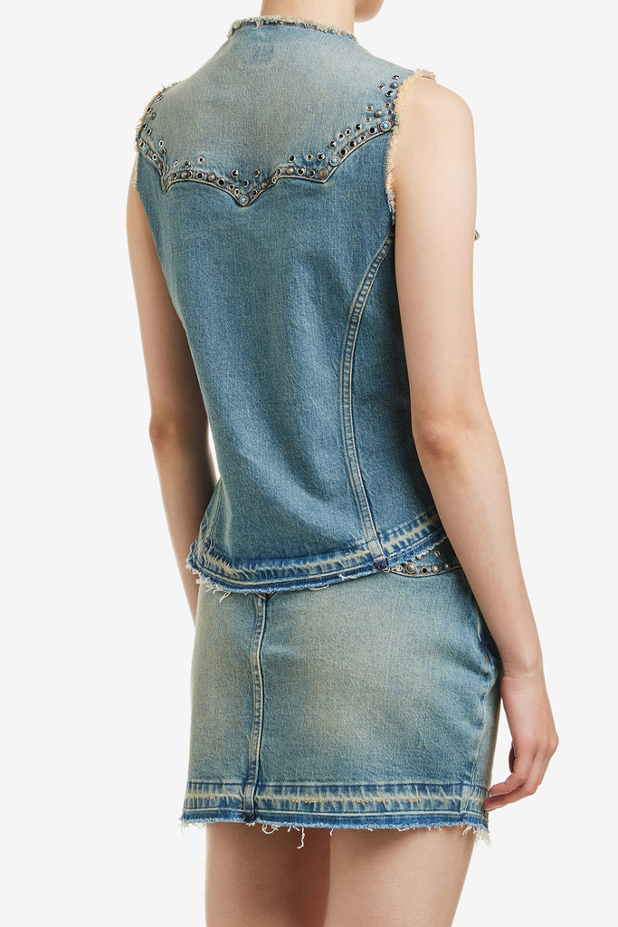 WESTERN DENIM VEST - WORKSOUT WORLDWIDE