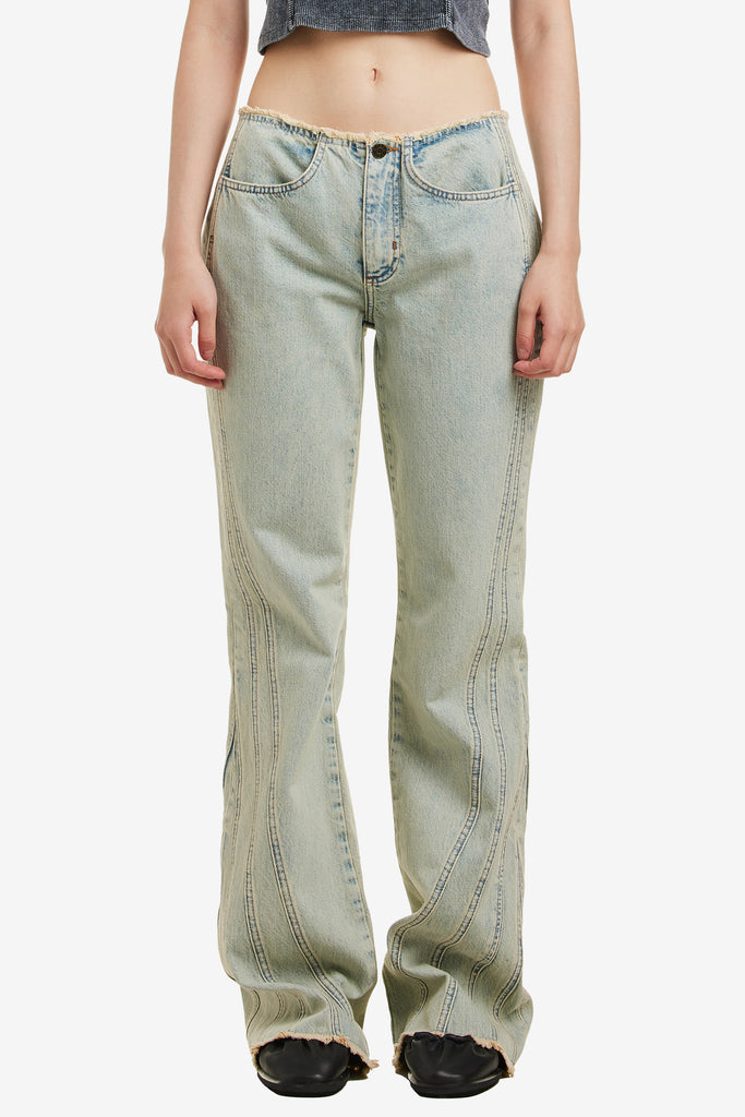 PANEL DENIM FLARE PANT - WORKSOUT WORLDWIDE