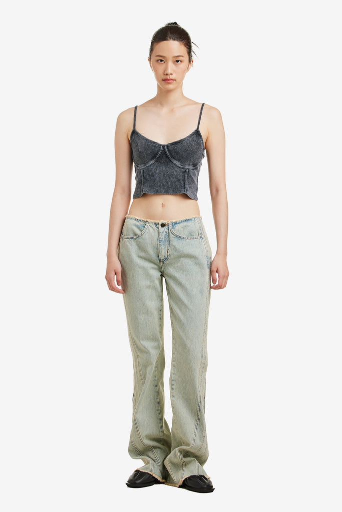 PANEL DENIM FLARE PANT - WORKSOUT WORLDWIDE