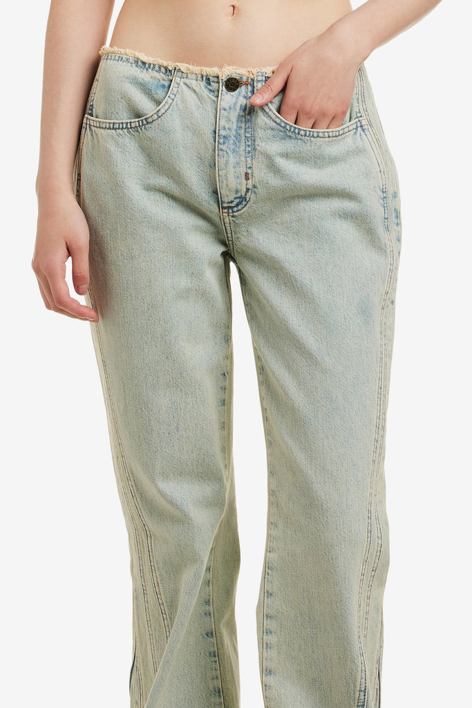 PANEL DENIM FLARE PANT - WORKSOUT WORLDWIDE