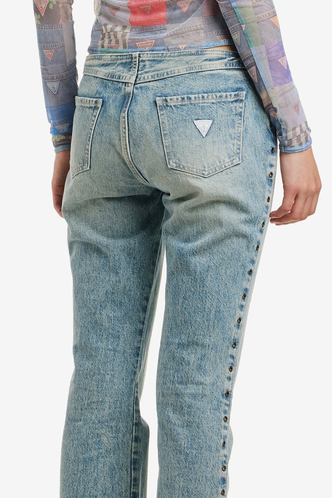 EYELET LOWRISE DENIM PANT - WORKSOUT WORLDWIDE