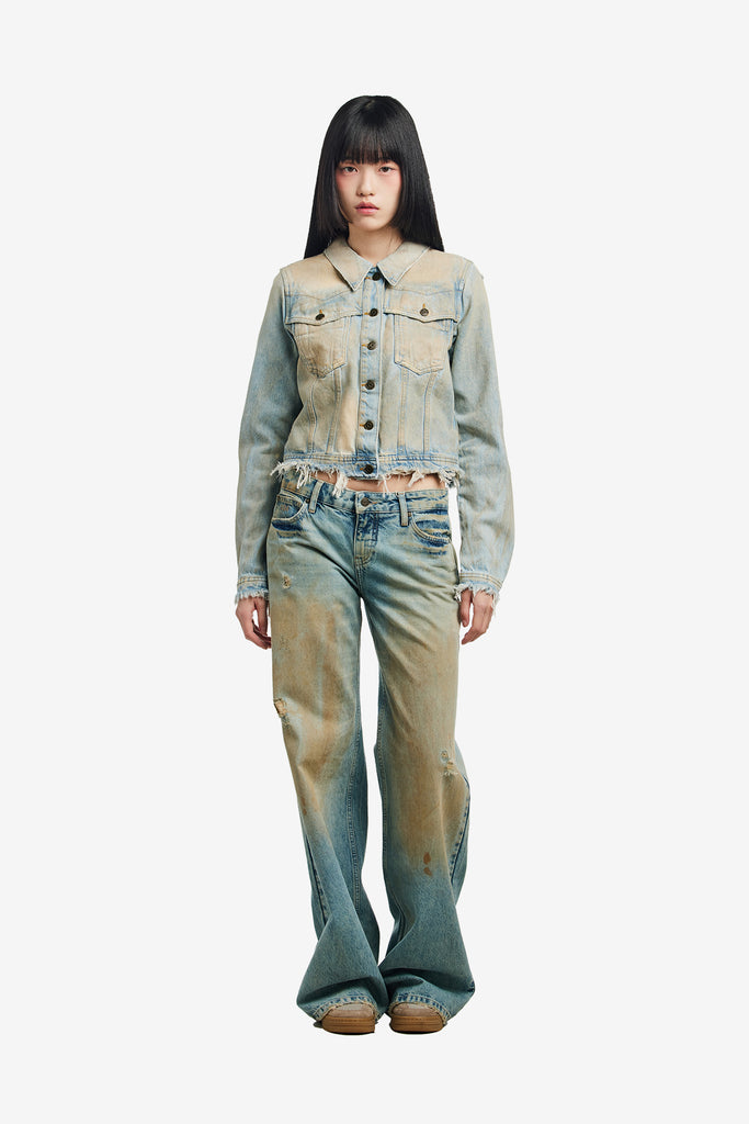 DENIM TRUCKER JACKET - WORKSOUT WORLDWIDE