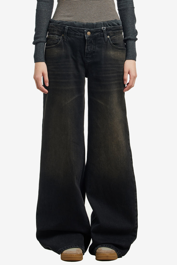 WIDE LEG DENIM PANT - WORKSOUT WORLDWIDE