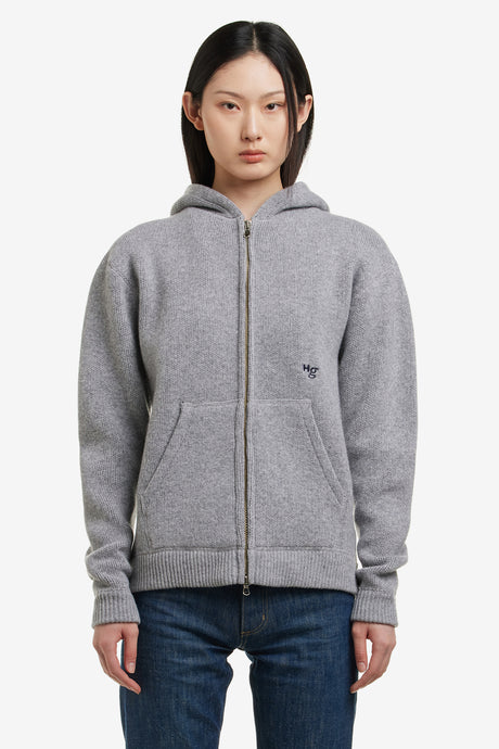 STRUCTURED WOOL KNIT HOODIE