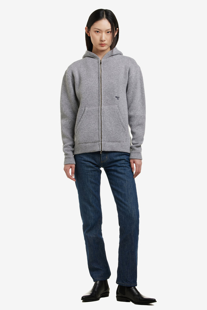 STRUCTURED WOOL KNIT HOODIE - WORKSOUT WORLDWIDE