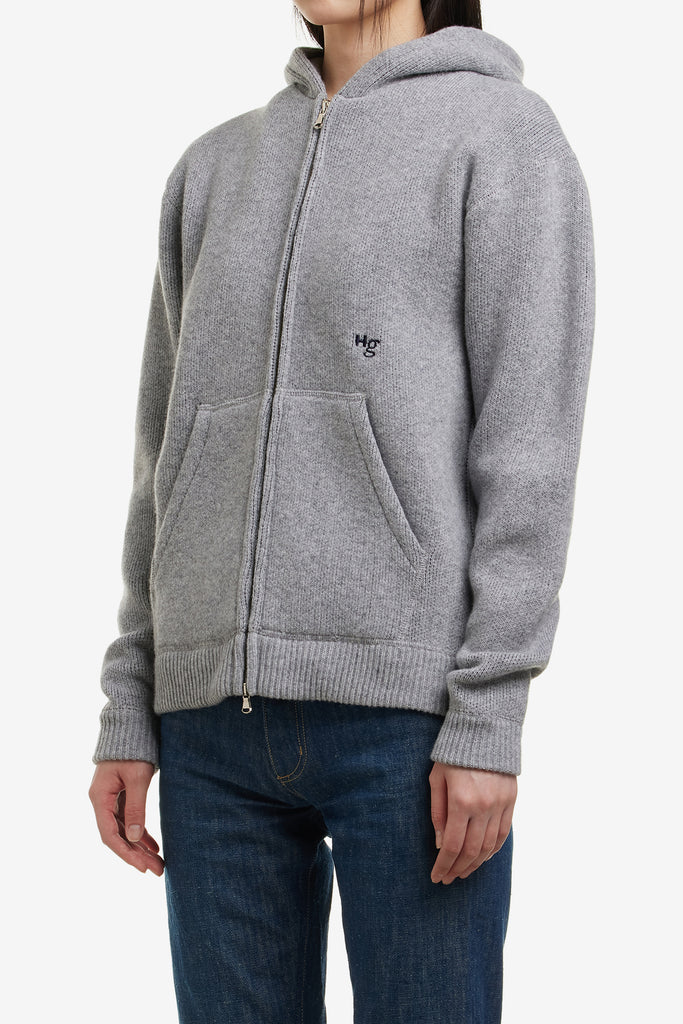 STRUCTURED WOOL KNIT HOODIE - WORKSOUT WORLDWIDE