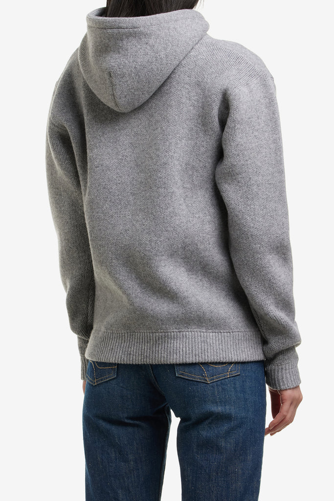 STRUCTURED WOOL KNIT HOODIE - WORKSOUT WORLDWIDE