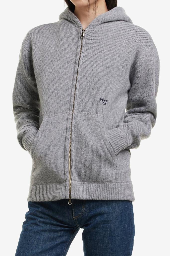 STRUCTURED WOOL KNIT HOODIE - WORKSOUT WORLDWIDE