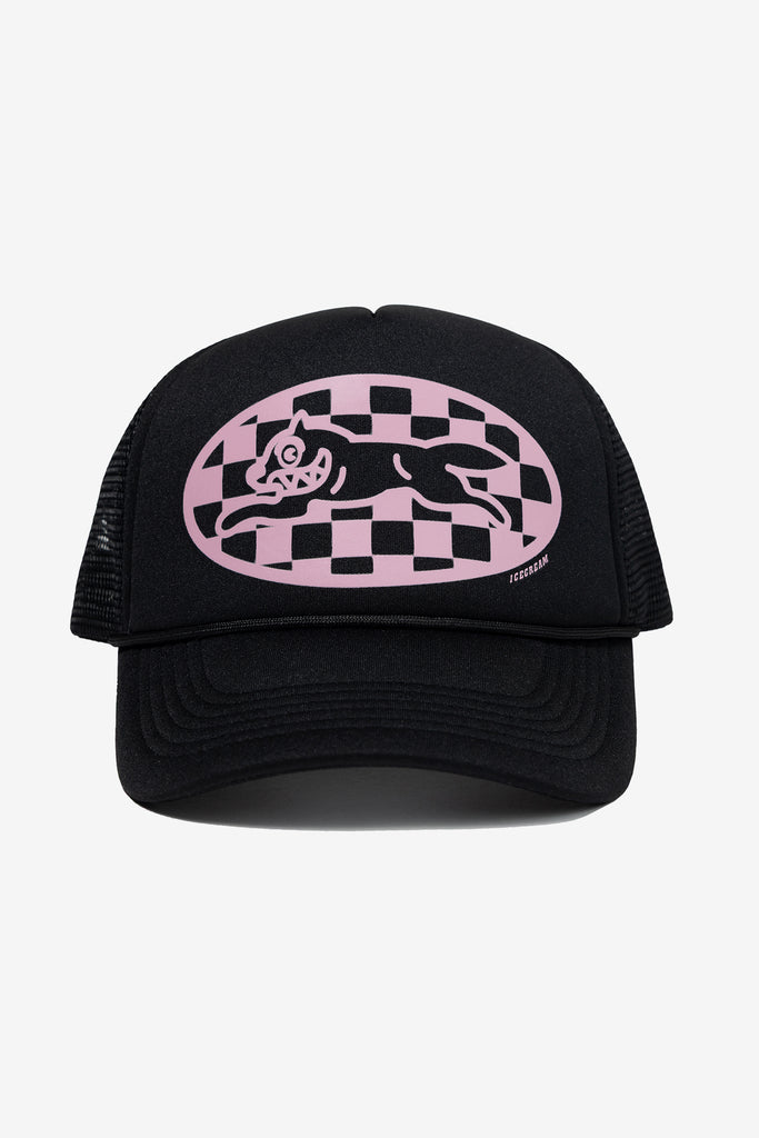 CHECKER RUNNING DOG TRUCKER CAP - WORKSOUT WORLDWIDE