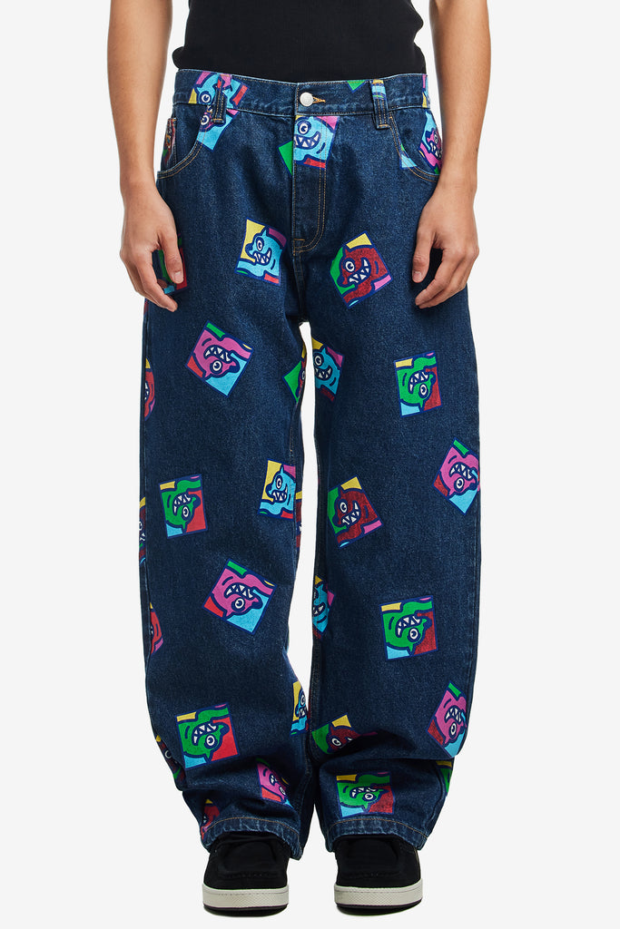 RUNNING DOG TILE DENIM PANTS - WORKSOUT WORLDWIDE