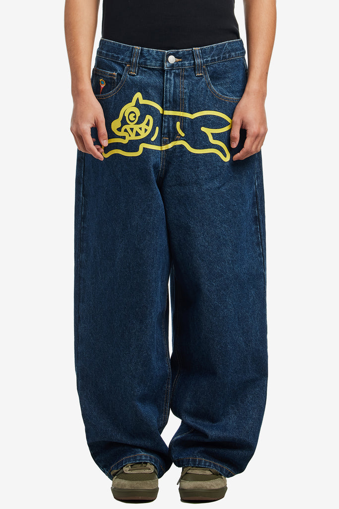 RUNNING DOG TRIPLE SCOOP DENIM PANTS - WORKSOUT WORLDWIDE