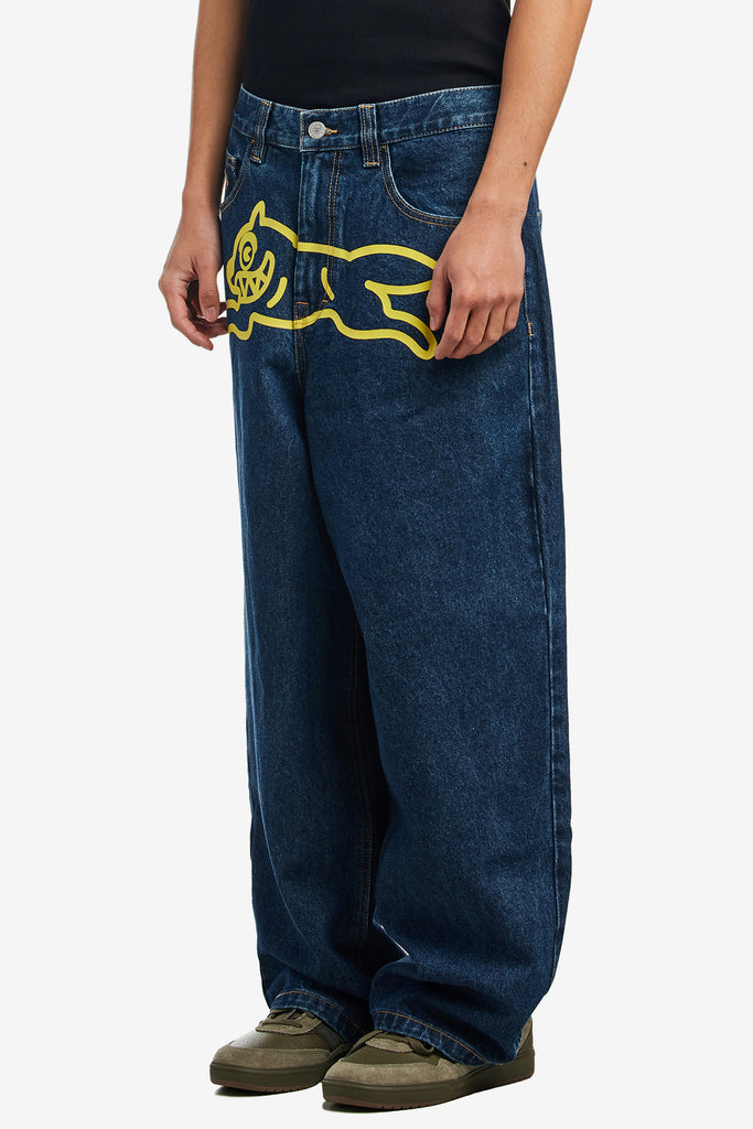 RUNNING DOG TRIPLE SCOOP DENIM PANTS - WORKSOUT WORLDWIDE