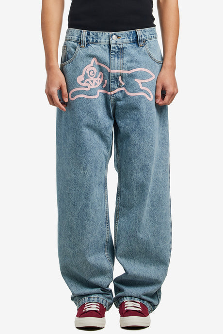 RUNNING DOG DOUBLE SCOOP DENIM PANTS