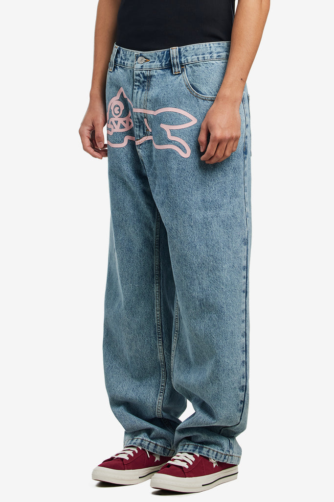 RUNNING DOG DOUBLE SCOOP DENIM PANTS - WORKSOUT WORLDWIDE