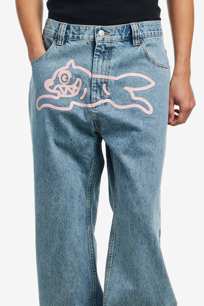 RUNNING DOG DOUBLE SCOOP DENIM PANTS - WORKSOUT WORLDWIDE