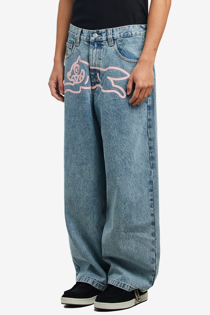 RUNNING DOG TRIPLE SCOOP DENIM PANTS - WORKSOUT WORLDWIDE