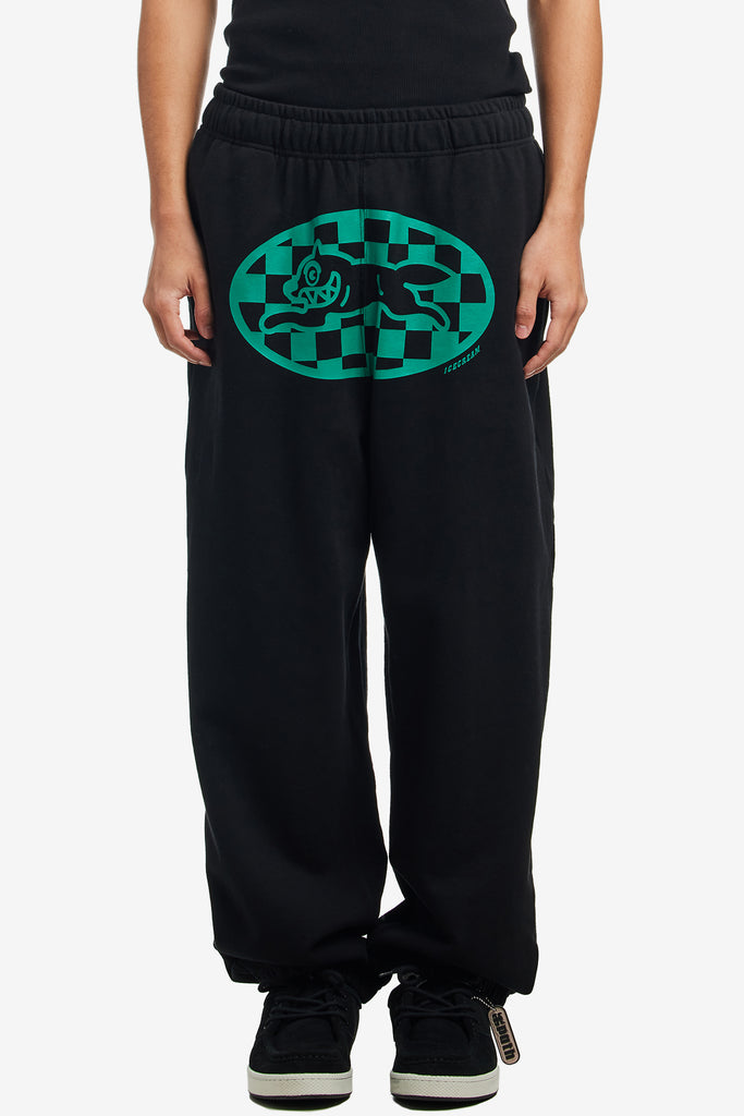 CHECKER RUNNING DOG SWEATPANTS - WORKSOUT WORLDWIDE