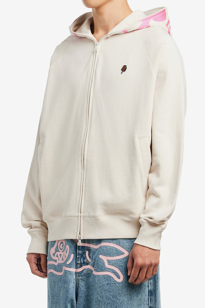 GRADIENT SMILEY ZIP THROUGH HOOD - WORKSOUT WORLDWIDE