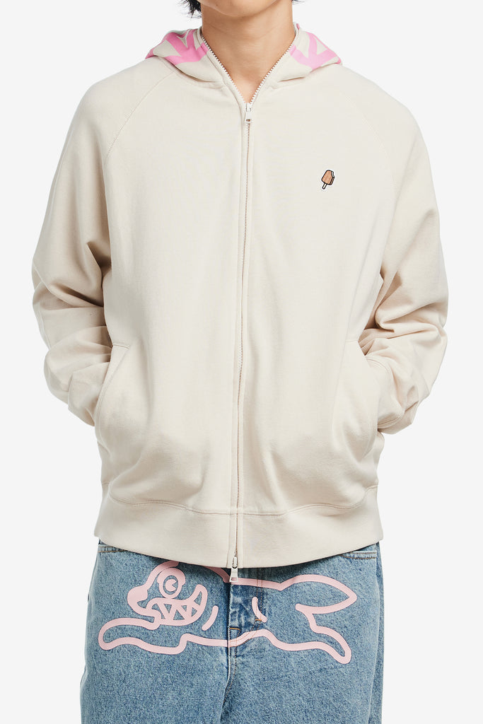 GRADIENT SMILEY ZIP THROUGH HOOD - WORKSOUT WORLDWIDE