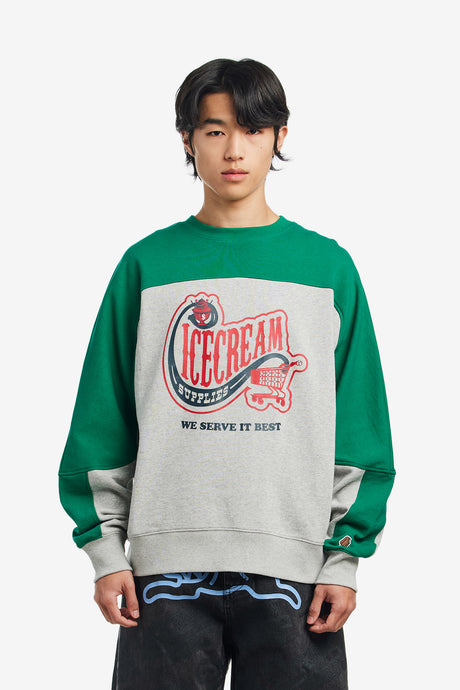 CONVENIENCE STORE PANELLED CREWNECK