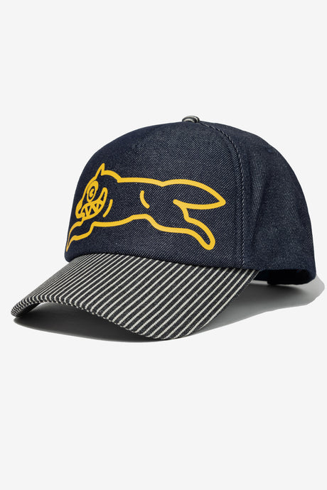 DENIM RUNNING DOG TRUCKER CAP