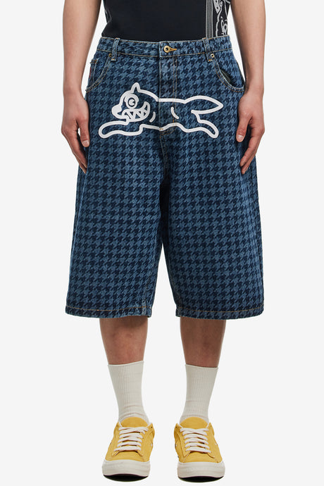 HOUNDSTOOTH RUNNING DOG JORTS