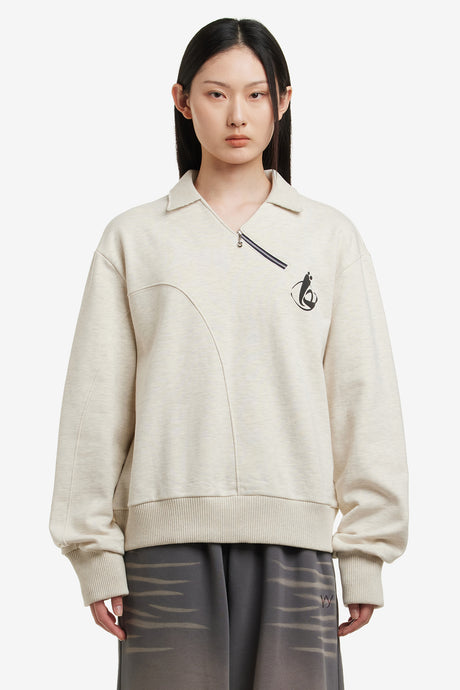 OASIS DIAGONAL COLLAR PULLOVER