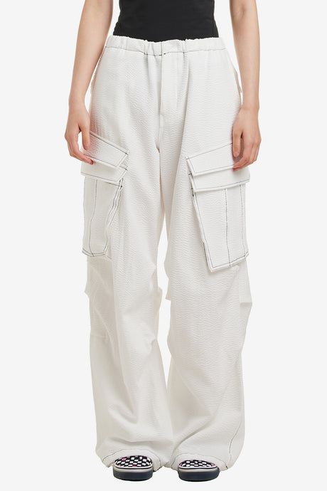 POINTY STITCH DOUBLE POCKET CARGO TROUSERS