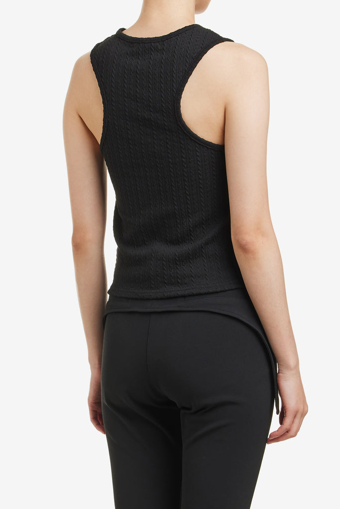 YIN YANG DIAGONAL HOOK SLEEVELESS - WORKSOUT WORLDWIDE