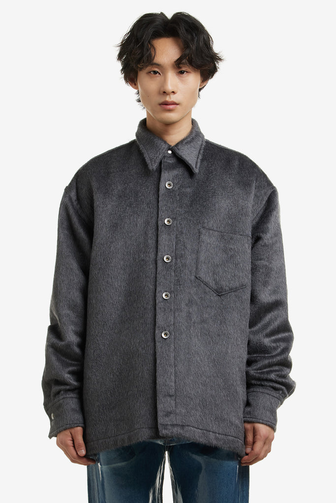 FUZZY BOLD SQUARE SHIRT JACKET - WORKSOUT WORLDWIDE