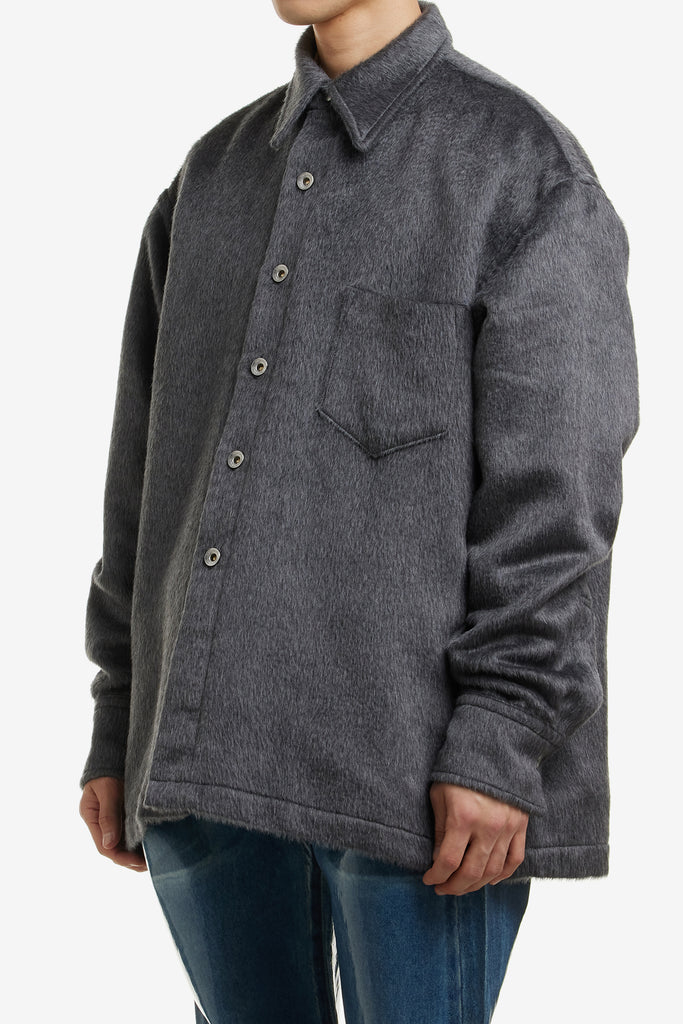 FUZZY BOLD SQUARE SHIRT JACKET - WORKSOUT WORLDWIDE