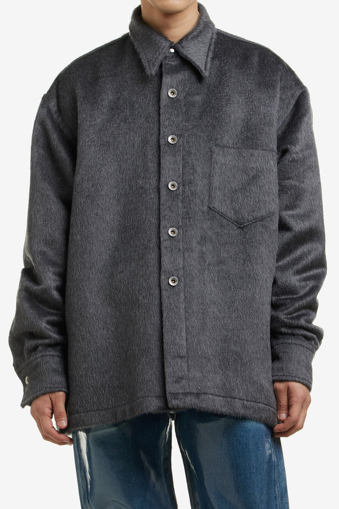 FUZZY BOLD SQUARE SHIRT JACKET - WORKSOUT WORLDWIDE