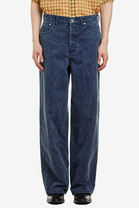 WASHED MOLDED WIDE LEG 
PANTS