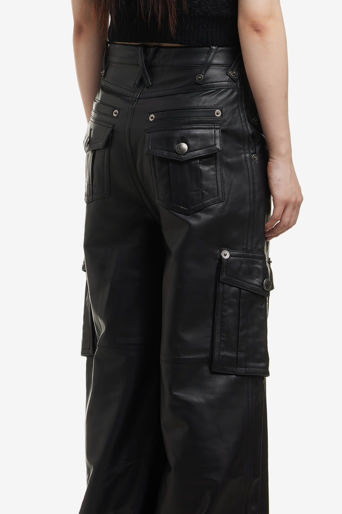 LEATHER CARGO PANTS - WORKSOUT WORLDWIDE