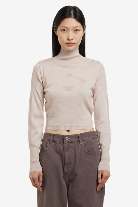 TURTLE NECK KNIT TOP