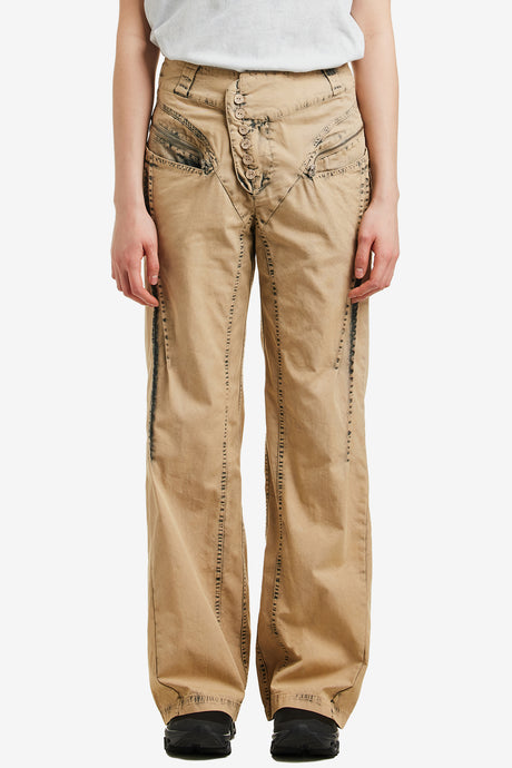 BLEACHED PINTUCK PANTS