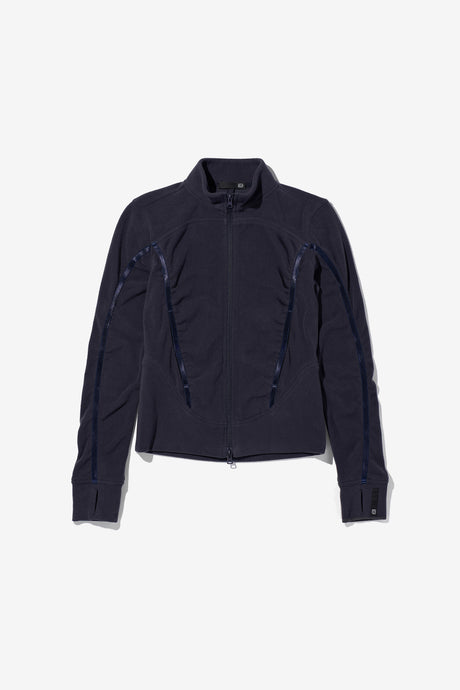 SHIRRING FLEECE ZIP-UP