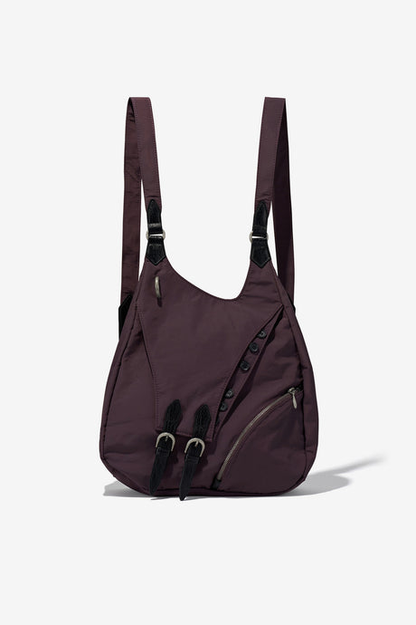 BUCKLE STRAP NYLON RUCKSACK