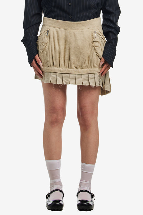 UTILITY PLEATED MINI SKIRT
