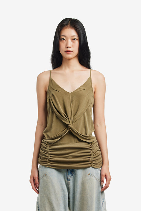 TWIST DRAPED SLEEVELESS