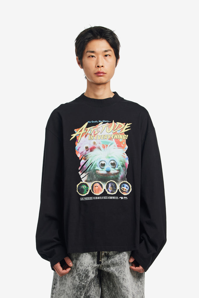 FUNNEL NECK L/S T-SHIRT - WORKSOUT WORLDWIDE