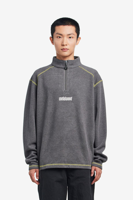 CONTRAST STITCH 1/4 ZIP PULLOVER