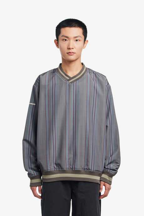 LINED V-NECK PULLOVER WINDBREAKER