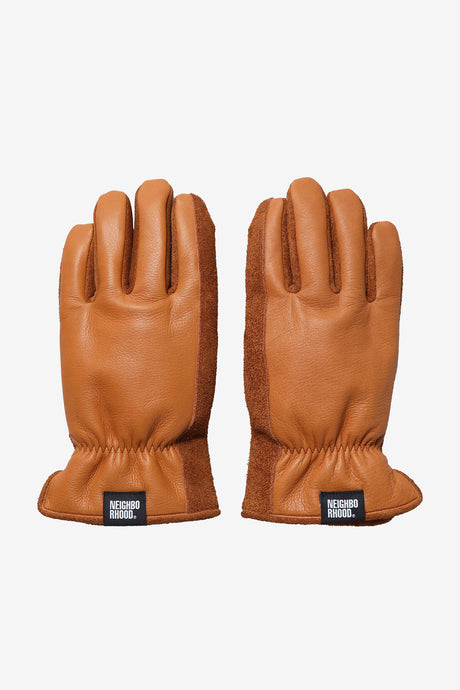 LEATHER BOA GLOVES