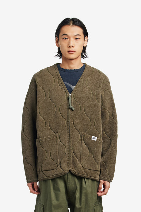 QUILTING ZIP CARDIGAN